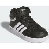 adidas - Hoops 4.0 Mid - Schoenen - Zwart - Synthetisch Bovenwerk - Kinderen