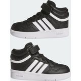 adidas - Hoops 4.0 Mid - Schoenen - Zwart - Synthetisch Bovenwerk - Kinderen