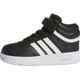adidas - Hoops 4.0 Mid - Schoenen - Zwart - Synthetisch Bovenwerk - Kinderen