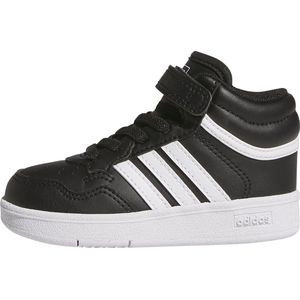 adidas - Hoops 4.0 Mid - Schoenen - Zwart - Synthetisch Bovenwerk - Kinderen