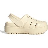 adidas - adilette Platform Clogs - Dames - Wit - Synthetisch Bovenwerk - Instapperconstructie
