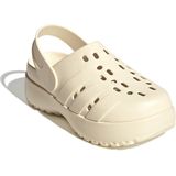 adidas - adilette Platform Clogs - Dames - Wit - Synthetisch Bovenwerk - Instapperconstructie