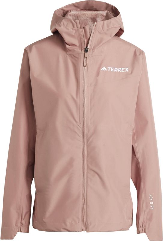 Adidas - Terrex 2.5 Layer - Regenjas - Roze - Waterdicht, Ademend, Opvouwbaar, Gemaakt van Gerecyclede Materialen
