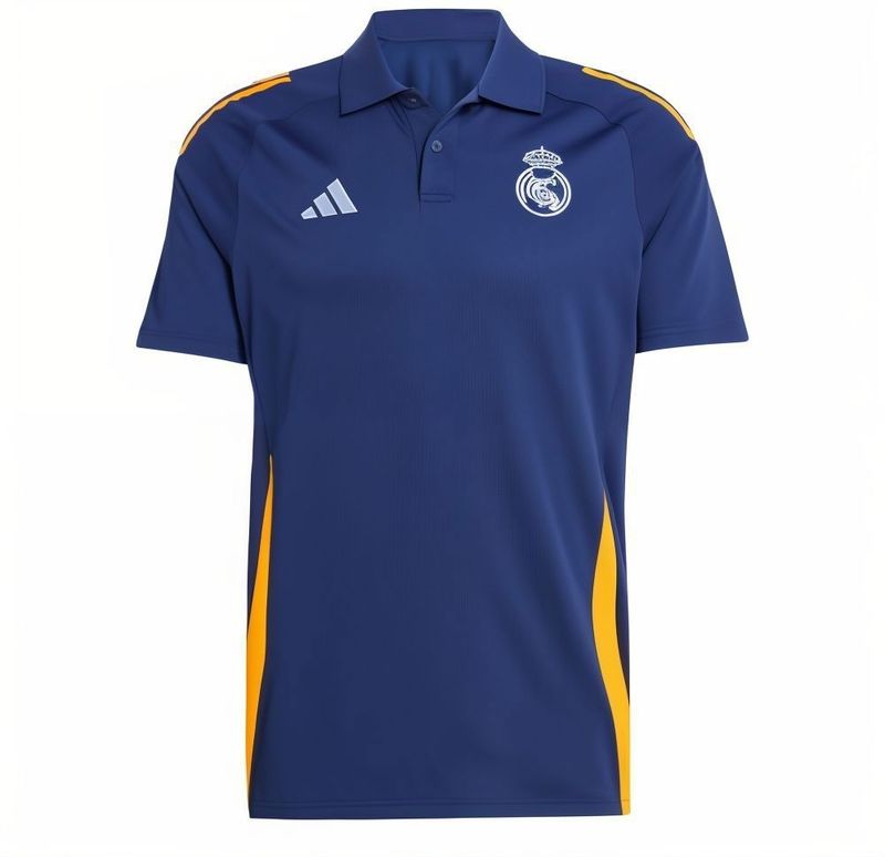 adidas - Real Madrid - Poloshirt - Blauw - 65% Gerecycled Polyester