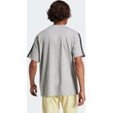 Adidas - Essentials 3 Stripes - T-shirt - Zwart - Katoen