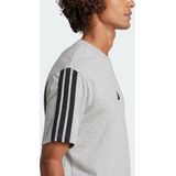 Adidas - Essentials 3 Stripes - T-shirt - Zwart - Katoen