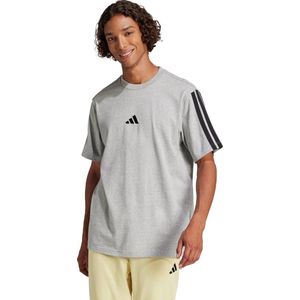 Adidas - Essentials 3 Stripes - T-shirt - Zwart - Katoen