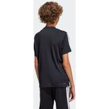 Adidas - Training Essentials 3-Stripes T-Shirt - Zwart - Gerecycled PET