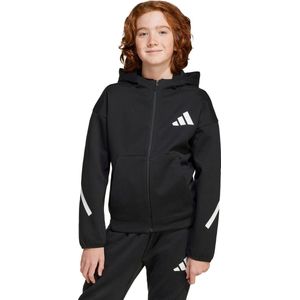 adidas Sportswear adidas Z.N.E. Trainingsjack met Capuchon en Lange Rits Kids - Kinderen - Zwart- 152