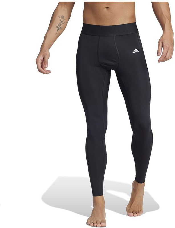 adidas - Techfit - Sportlegging - Zwart Wit - Stretchstof