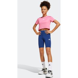 Adidas Train Essentials 3 Stripes Tee Trainingspak Blauw Roze 9-Years Jongen