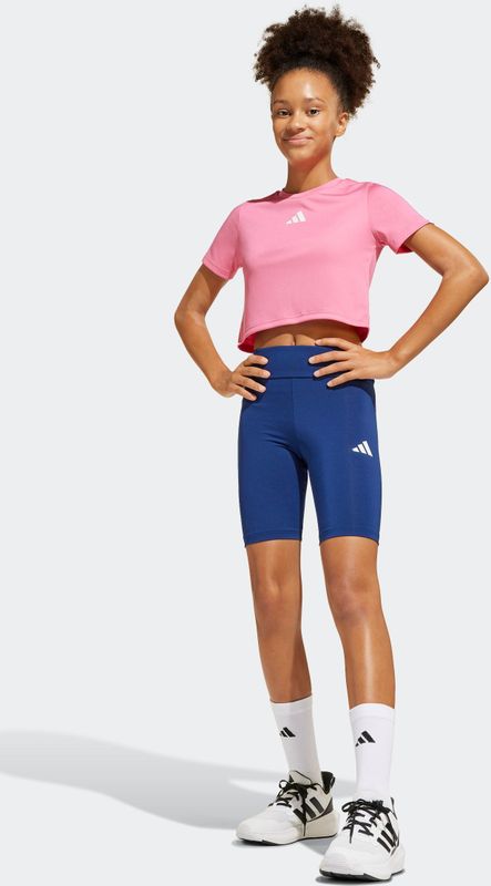 Adidas Train Essentials 3 Stripes Tee Trainingspak Blauw Roze 9-Years Jongen