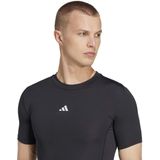 adidas - TECHFIT - T-shirt - Zwart - Polyester (Gerecycled)