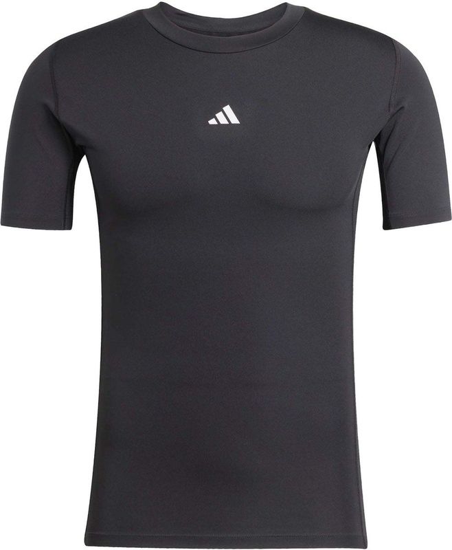 adidas - TECHFIT - T-shirt - Zwart - Polyester (Gerecycled)