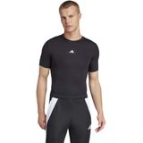 adidas - TECHFIT - T-shirt - Zwart - 83% Polyester (Gerecycled)