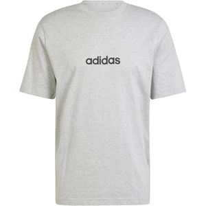 ADIDAS - Essentiel Linear - Sportshirt - Mêleegrijs - Katoen