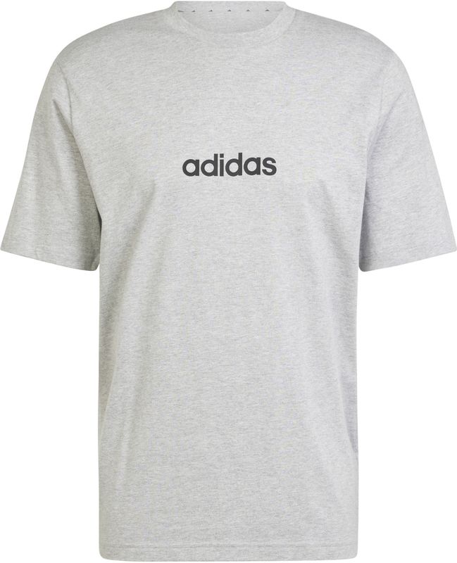 ADIDAS - Essentiel Linear - Sportshirt - Mêleegrijs - Katoen
