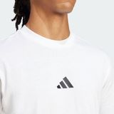 adidas - Essentials Small Logo - T-shirt - Wit - Single Jersey