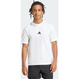 adidas - Essentials Small Logo - T-shirt - Wit - Single Jersey