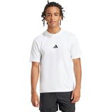adidas - Essentials Small Logo - T-shirt - Wit - Single Jersey