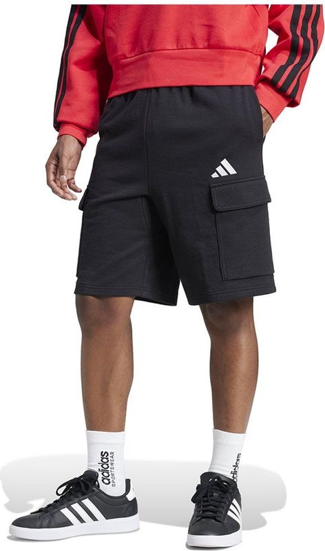 Adidas - Essentials Feel Cozy Cargo Shorts - Grijs - Katoen - Dames