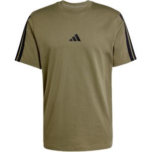 adidas - Sportswear T-shirt - Olive Strata/Black - 100% Katoen