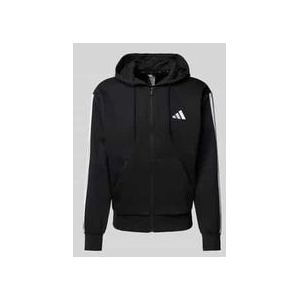 ADIDAS - M 3S FL FZ HD - Hoodie - Zwart, Wit - Fleece
