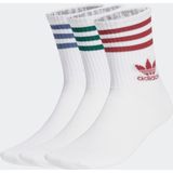 adidas Sokken X3 Mid Cut Crew - Wit/Bordeauxrood - Heren