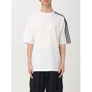 Y-3 - 3-Stripes - T-shirt - Wit - Katoen, Ronde Hals, Korte Mouwen