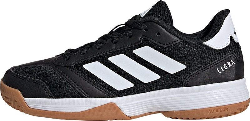 Adidas - Ligra 8 - Volleybalschoenen - Zwart - Ademend Bovenwerk - Gerecycled Materiaal