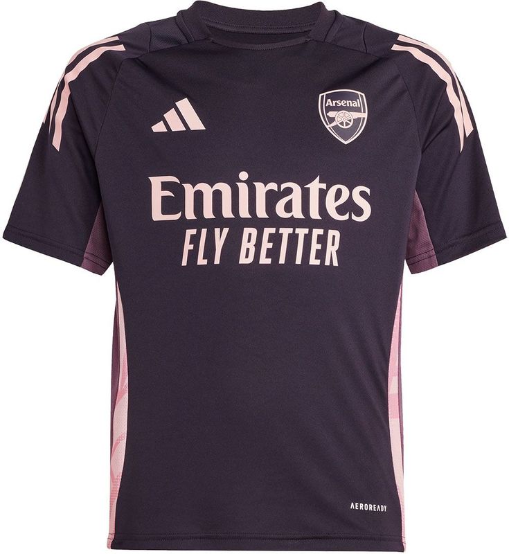 adidas - Arsenal Trainingsshirt - Donkerpaars Beige - 100% Gerecycled Polyester