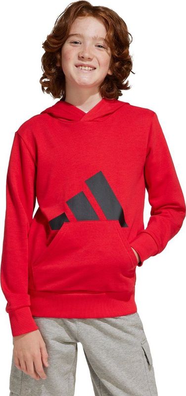 adidas - Hoodie - Blauw - Katoen/Polyester - Capuchon, Kangoeroezak