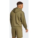 ADIDAS - Hoodie - Olijf - Fleece - Met Kap - Buidelzak