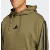 ADIDAS - Hoodie - Olijf - Fleece - Met Kap - Buidelzak
