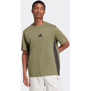 Adidas - Essentials 3-Stripes - T-Shirt - Zwart - Gemaakt van Gerecyclede Materialen