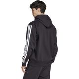 Adidas - Essentials 3 Stripes Fleece Hoodie - Zwart - Katoenmix