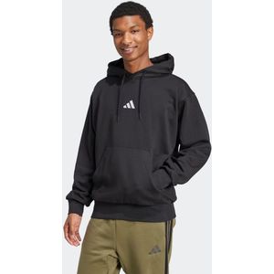 adidas - Essentials Feelcozy - Hooded Sweatshirt - Zwart - Gemaakt van Gerecycleerde Materialen