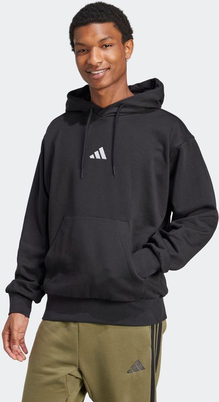 adidas - Essentials Feelcozy - Hooded Sweatshirt - Zwart - Gemaakt van Gerecycleerde Materialen