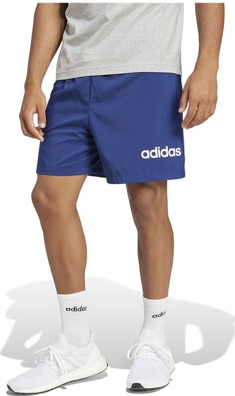 Adidas - Essentials Linear Logo - Korte Broek - Zwart - 100% Gerecycled Polyester