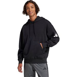 adidas Sportswear Essentials Loose-Fit 3 Bar Logo French Terry Hoodie - Heren - Zwart