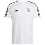 adidas - Real Madrid - T-shirt - Wit - Enkele Jersey - Geborduurd Embleem