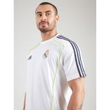 adidas - Real Madrid - T-shirt - Wit - Enkele Jersey - Geborduurd Embleem