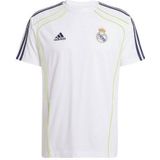 adidas - Real Madrid - T-shirt - Wit - Enkele Jersey - Geborduurd Embleem