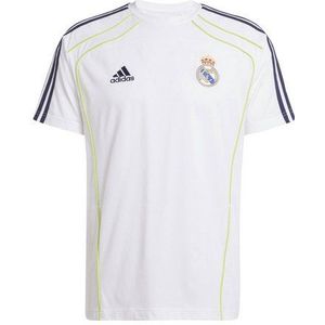 adidas - Real Madrid - T-shirt - Wit - Enkele Jersey - Geborduurd Embleem