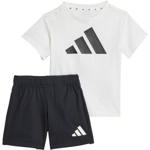 Adidas - Essentials Tee Set - T-shirt en Shortset - Wit - 100% Katoen, Minimaal 70% Gerecycled Materiaal
