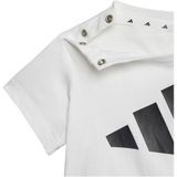 Adidas - Essentials Tee Set - T-shirt en Shortset - Wit - 100% Katoen, Minimaal 70% Gerecycled Materiaal