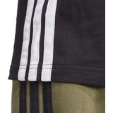 adidas - Essentials 3-Stripes - T-shirt - Zwart - Katoen