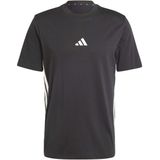 adidas - Essentials 3-Stripes - T-shirt - Zwart - Eenvoudige Jersey