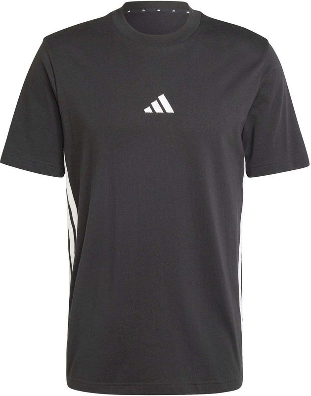 adidas - Essentials 3-Stripes - T-shirt - Zwart - Eenvoudige Jersey