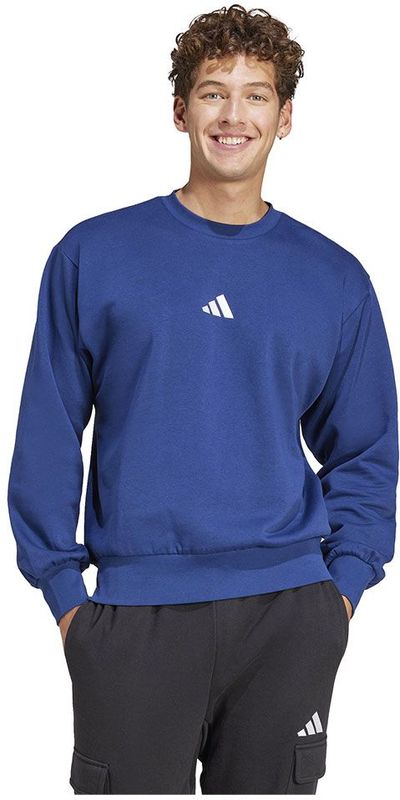 Adidas - Essentials Feelcozy Fleece Sweatshirt - Grijs - Gerecycled Materiaal